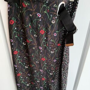 TOPSHOP Boutique Floral skirt with slit